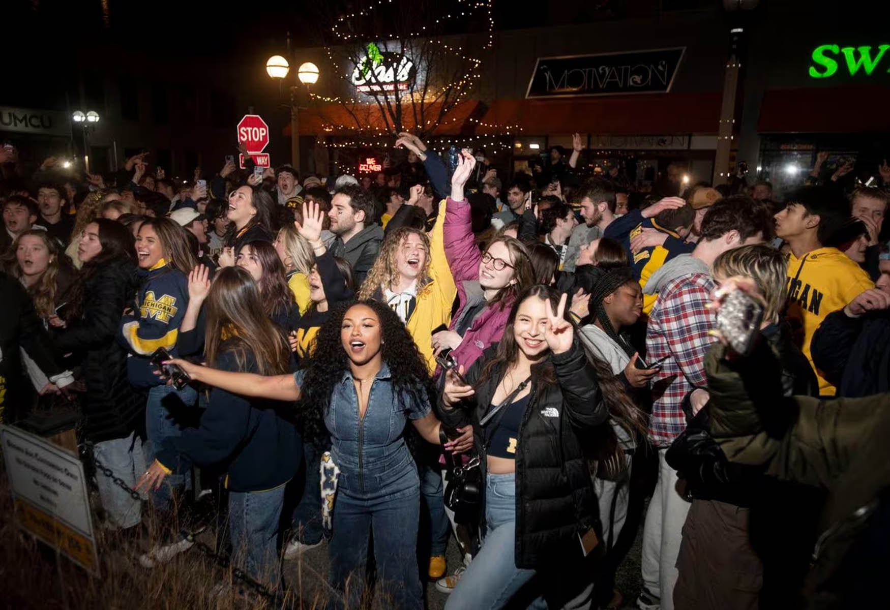 Michigan Fans Celebrate National Championship Victory With Street Party