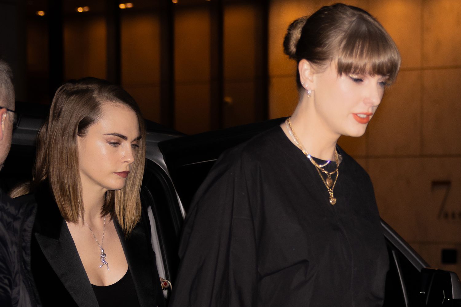 Taylor Swift, Brittany Mahomes & Cara Delevingne Enjoy Girls’ Night Out In NYC