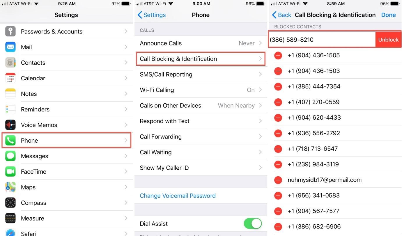 Call Management: Blocking Numbers On IPhone 10