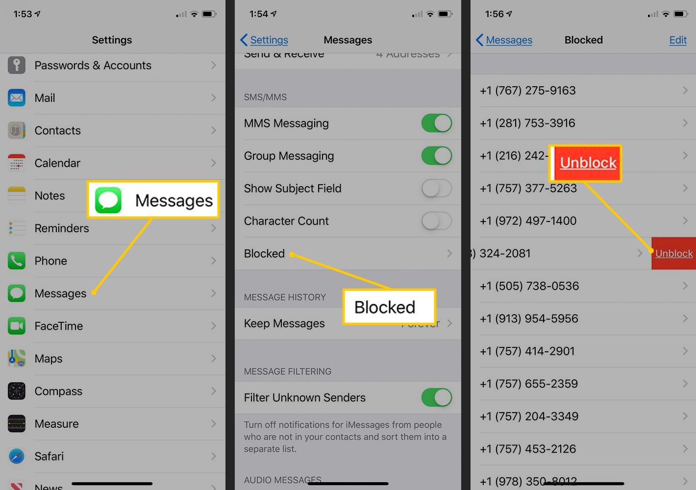 Contact Unblock Process: Unblocking Contacts On IPhone 11