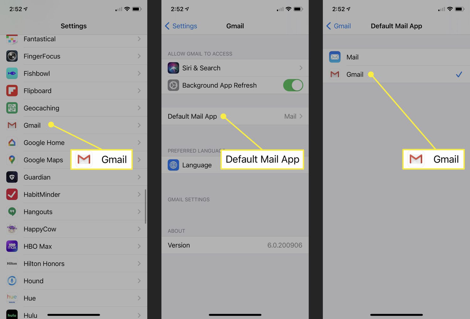 Email Configuration: Setting Default Email On IPhone 10