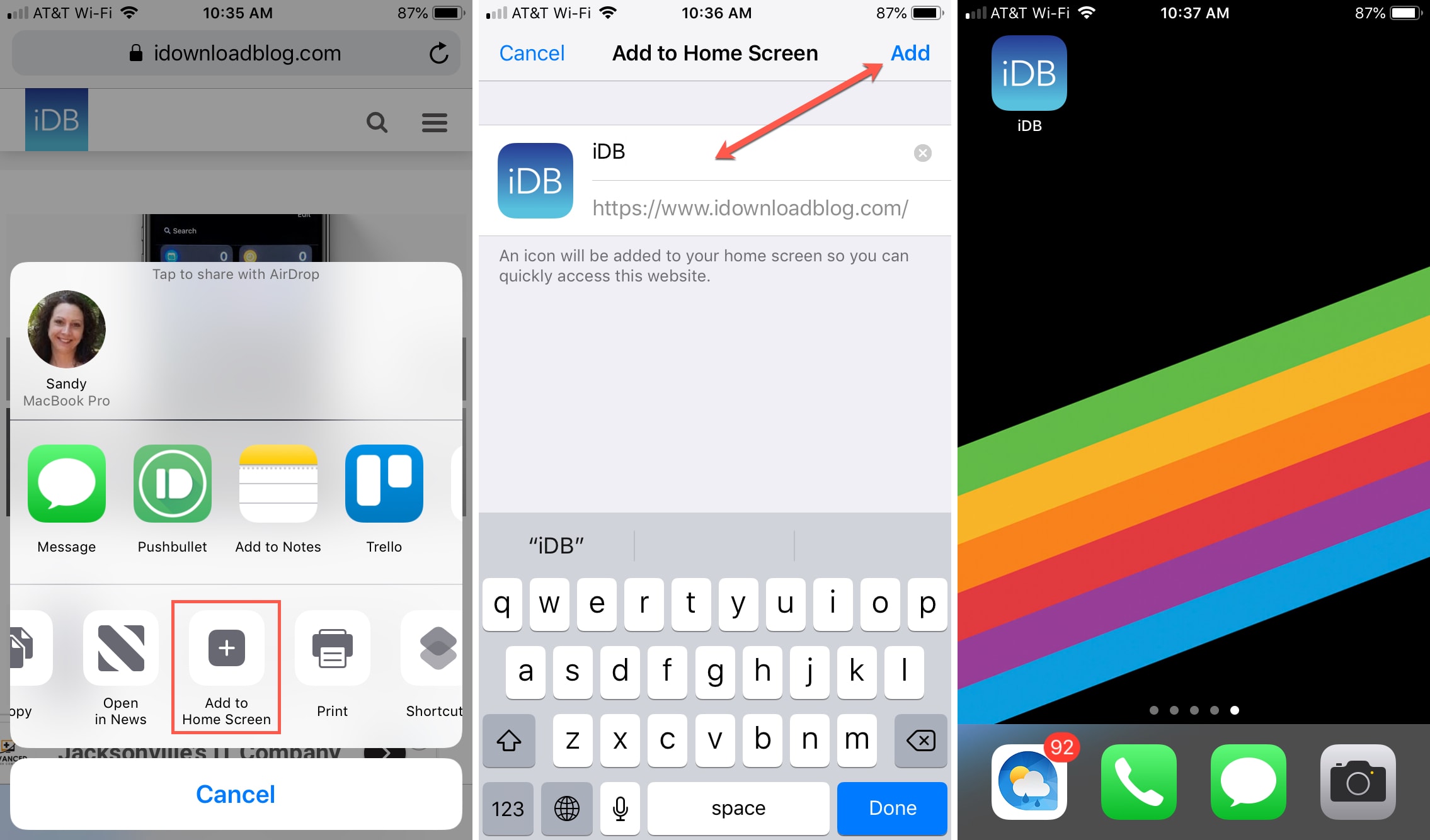 Home Screen Shortcut: Adding A Website Link On IPhone 10