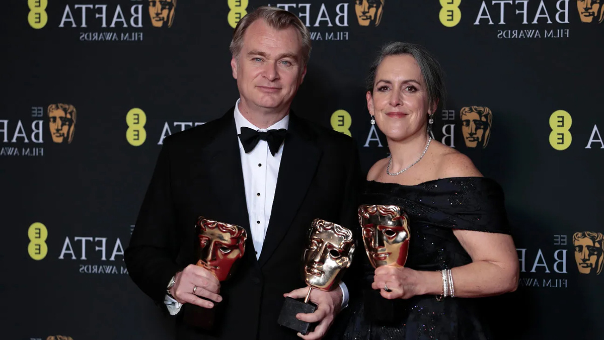 Prankster Crashes ‘Oppenheimer’ Win At BAFTAs, Stands Onstage With Crew
