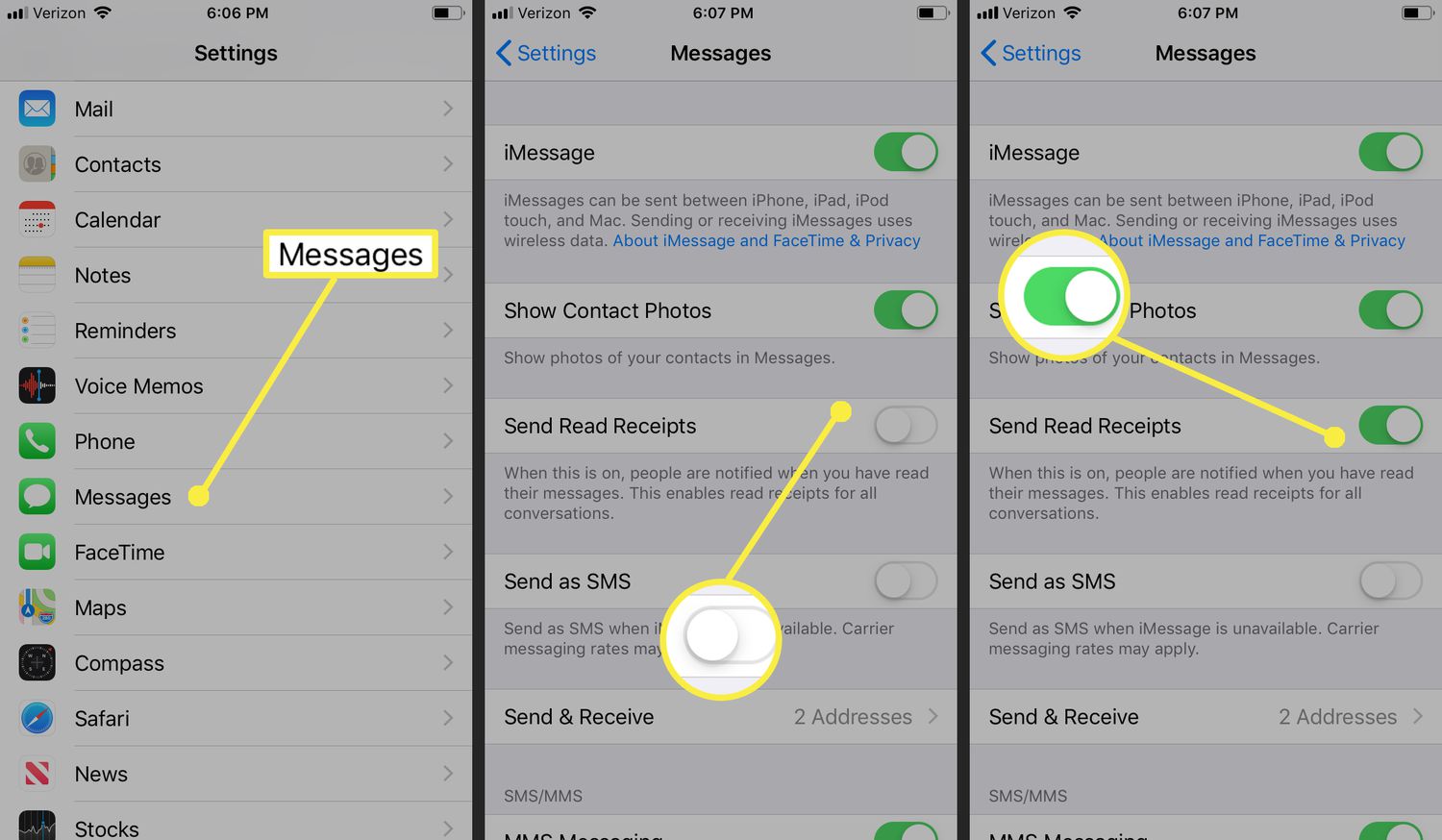 Privacy Settings: Disabling Read Receipts On IPhone 10