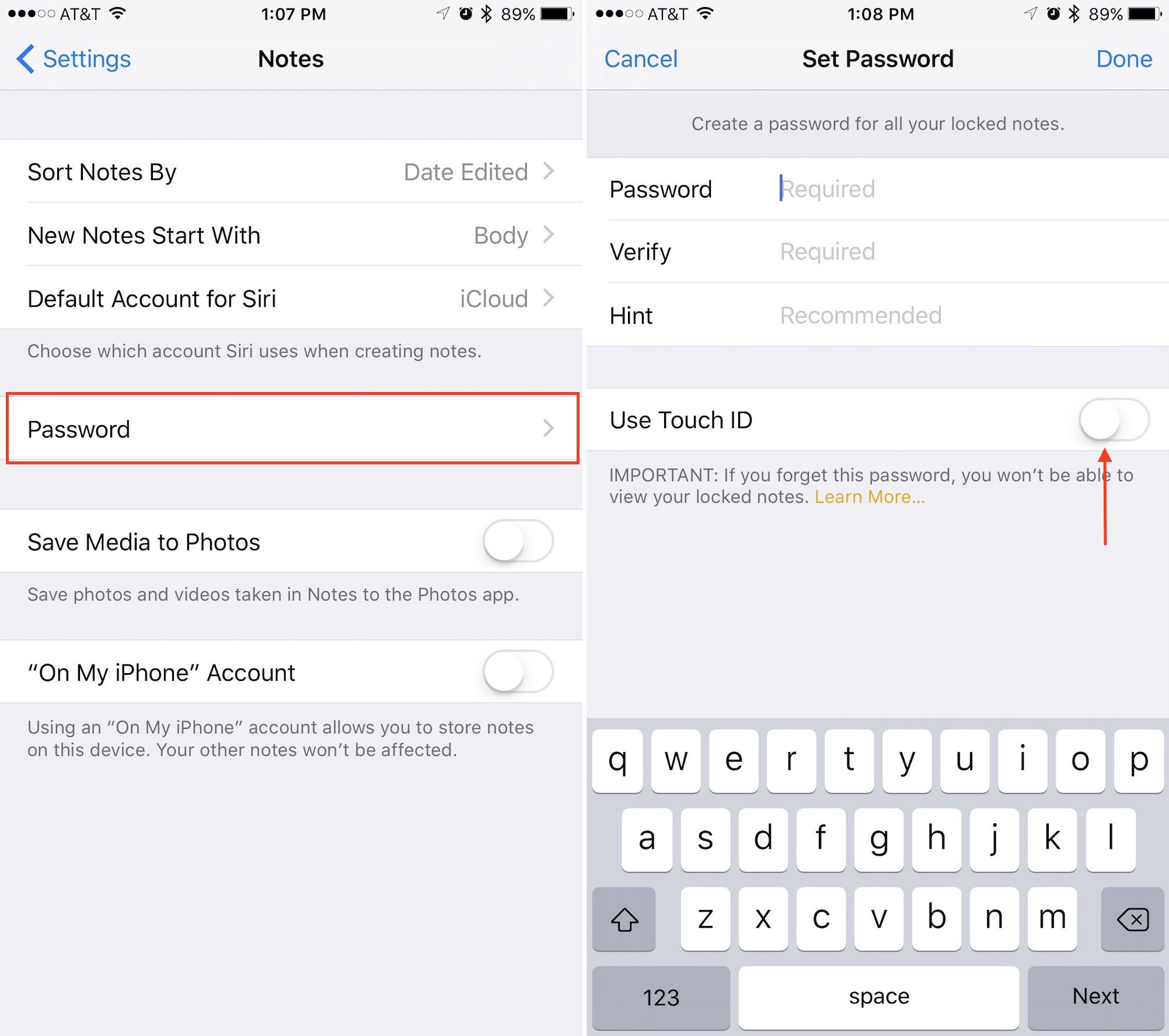 Notes Password Change: Modifying Password For Notes On IPhone 12